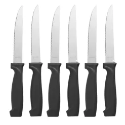Discount Couteau steak noir x6pcs Vaisselle, Art De La Table·Couverts, Ménagère