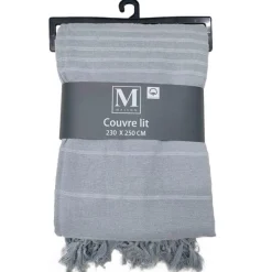 New Couvre lit 230x250 harmonia gris Linge De Lit·Dessus De Lit, Couverture