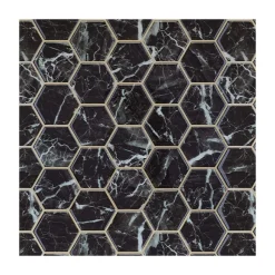 New Credence adhesive hexag marbre Revetement Sol, Mur