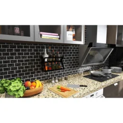 Sale Credence adhesive marbre noir x5 Revetement Sol, Mur