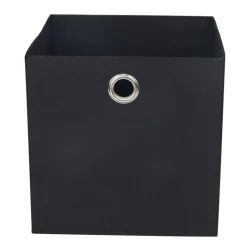 Cube rangement noir Rangement Décoratif