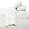 Hot Drap housse 160x200 imprime blan Linge De Lit·Drap