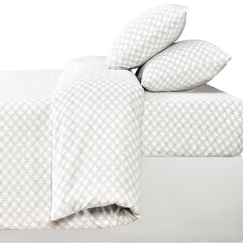 Hot Drap housse 90x190 imprime blanc Linge De Lit·Drap