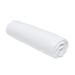 Sale Drap housse 140x190 jersey blanc Linge De Lit·Drap