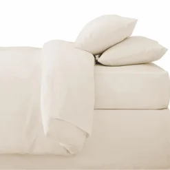 Outlet Drap housse 160x200cm beige Linge De Lit·Drap