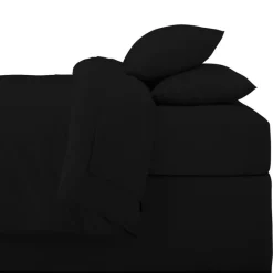 Discount Drap housse 140x190cm noir Linge De Lit·Drap