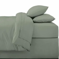 Sale Drap housse 90x190cm sauge Linge De Lit·Drap