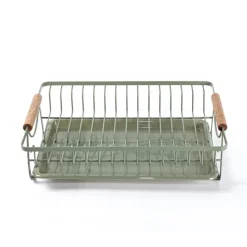 Best Egouttoir kaki et bois Ustensiles, Accessoire De Cuisine