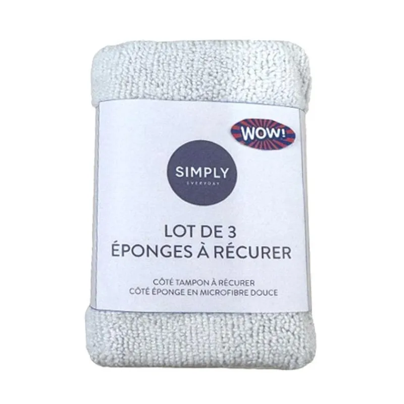 Hot Eponges microfibre x3 Vaisselle