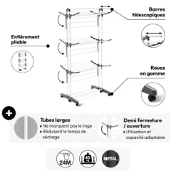 Discount Etendoir modulable 24m sinai Linge·Accessoire