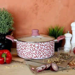 New Faitout leopard rose 24cm Casserole, Poêle