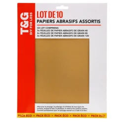 Best Feuilles de papier abrasif x10 Revetement Sol, Mur|Outillage, Accessoire
