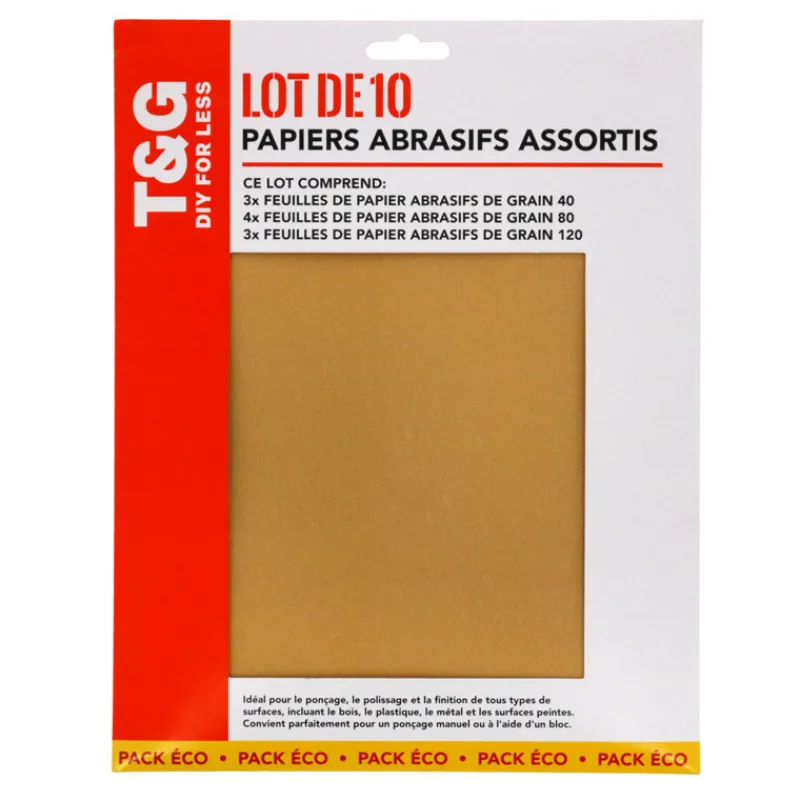 Best Feuilles de papier abrasif x10 Revetement Sol, Mur|Outillage, Accessoire