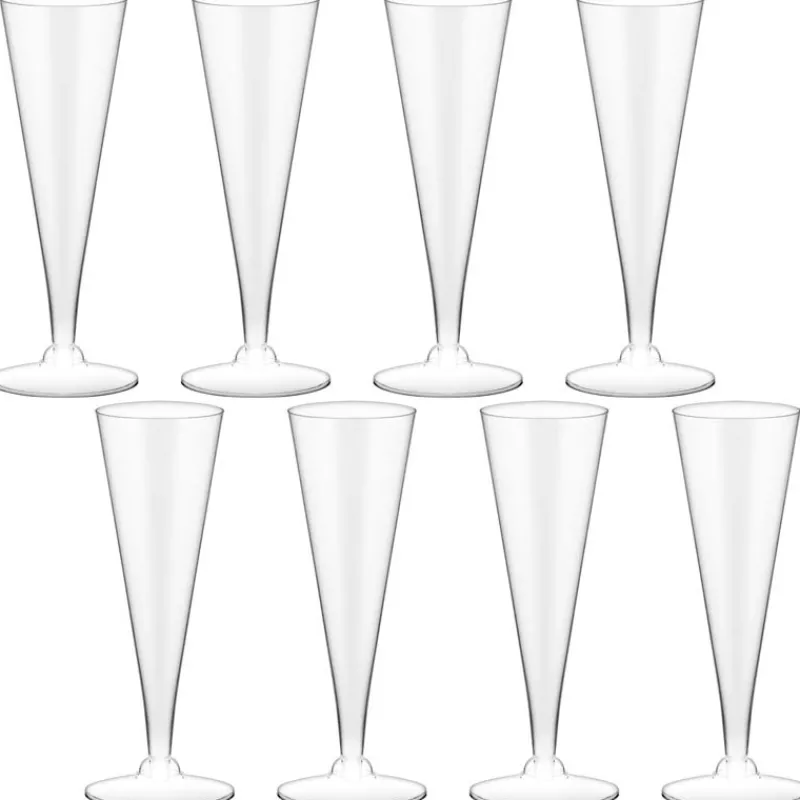 Clearance Flutes a champagne x8 plastique Vaisselle Jetable
