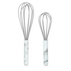 Outlet Fouet manche marbre x2 Ustensiles, Accessoire De Cuisine