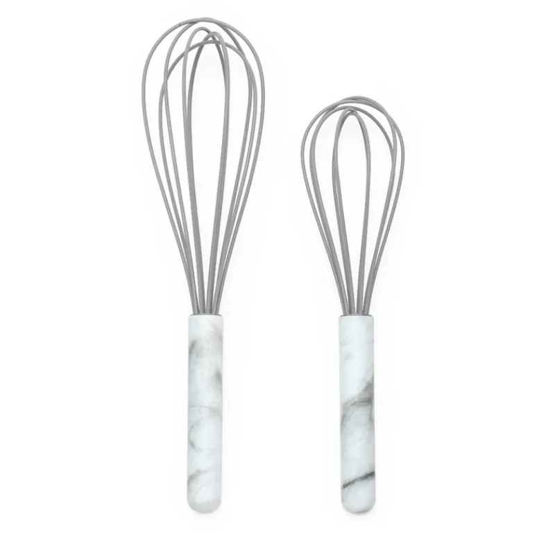 Outlet Fouet manche marbre x2 Ustensiles, Accessoire De Cuisine