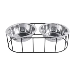 Gamelle double inox deluxe o16cm Alimentation Chat
