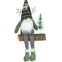 Discount Gnome assis sur le bois Décoration