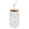 Gobelet en verre noeud rose Vaisselle, Art De La Table·Bouteille, Carafe
