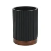 Sale Gobelet noir/bois Accessoire Salle De Bain
