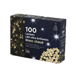 Guirlande 100 led blanc chaud Décoration Lumineuse