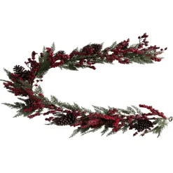 Guirlande avec baies rouge 180cm Décoration