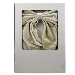 Guirlande tissue avec nAuds crem Décoration De Sapin