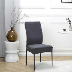 Best Housse de chaise uni gris anthr Décoration Textile·Housse D'Assise