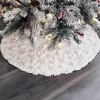 Clearance Jupe de sapin en fourrure avec f Décoration De Sapin