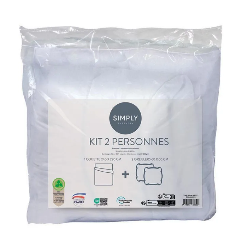 Hot Kit couette 2 personnes 240x220 Linge De Lit·Couette