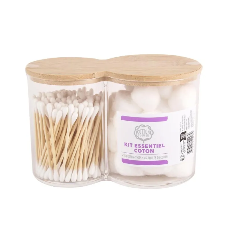 Discount Kit essentiel coton Soin Du Visage·Cotons, Lingettes
