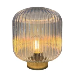 Best Lampe a poser en verre strie Luminaire, Déco Lumineuse