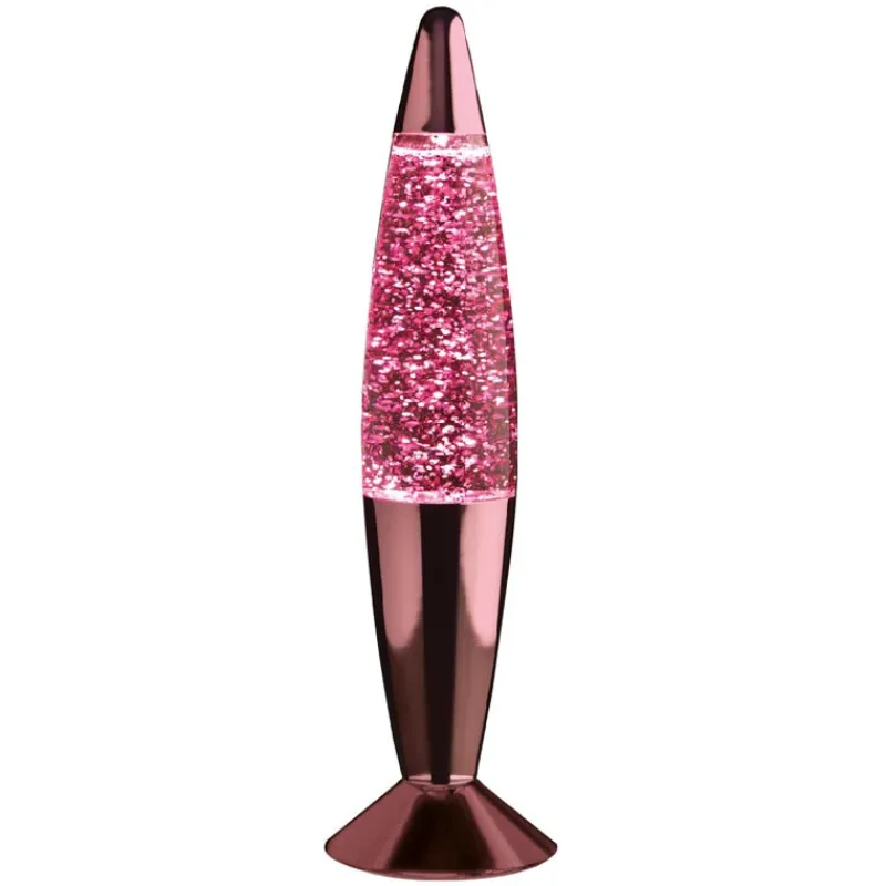 Lampe lave a paillettes roses Luminaire Festif