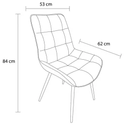 Lot 2 chaises alren creme Salon|Cuisine, Salle À Manger