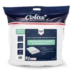 Clearance Lot 2 oreillers 60x60 anti punai Linge De Lit·Oreiller