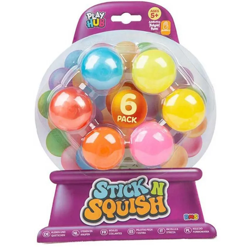 Hot Lot de 6 balles stick n squish Enfant Divers|Divers
