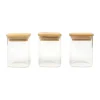 Discount Lot de 3 bocaux bambou 180ml Boîte, Rangement