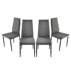 Sale Lot de 4 chaises grises Salon|Cuisine, Salle À Manger