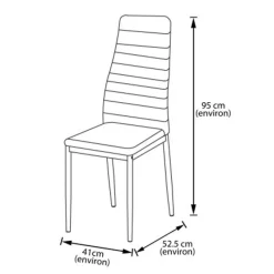 Sale Lot de 4 chaises grises Salon|Cuisine, Salle À Manger