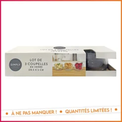 Best Lot de 3 coupelles en verre Vaisselle, Art De La Table·Assiette, Service