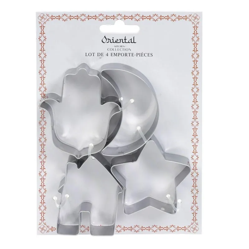Hot Lot de 4 emporte pieces oriental Plat, Moule