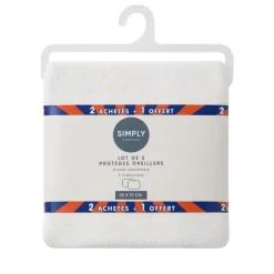 Outlet Lot de 2 proteges oreiller 50x70 Linge De Lit·Protection Literie