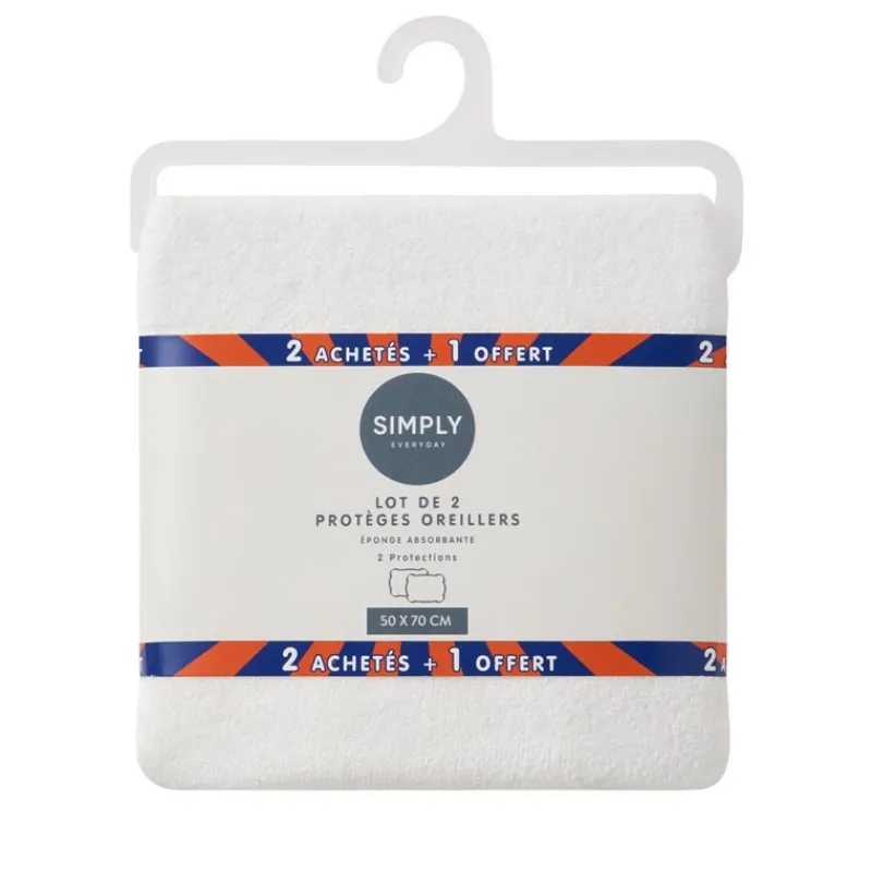 Outlet Lot de 2 proteges oreiller 50x70 Linge De Lit·Protection Literie