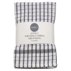 Outlet Lot de 3 torchons a carreau gris Linge De Table, Cuisine·Torchon