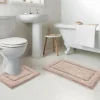 New Lot x2 tapis bain beige Linge De Toilette, Plage·Tapis De Bain