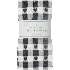 Sale Lot x3 torchons carreaux cAur Linge De Table, Cuisine·Torchon
