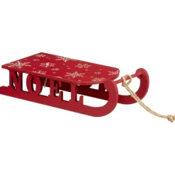 Outlet Luge en bois rouge Décoration