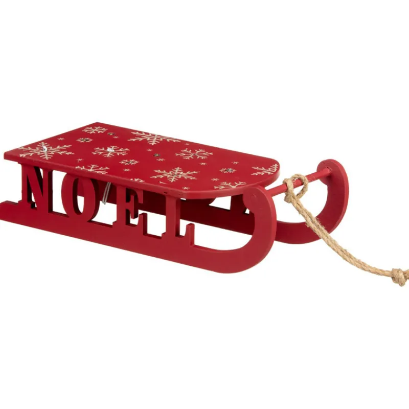 Outlet Luge en bois rouge Décoration