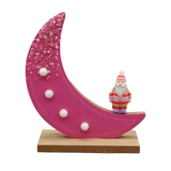Hot Lune rose avec pere noel led Décoration