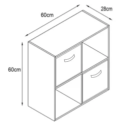 Clearance Meuble 4 cubes + 2 paniers Rangement
